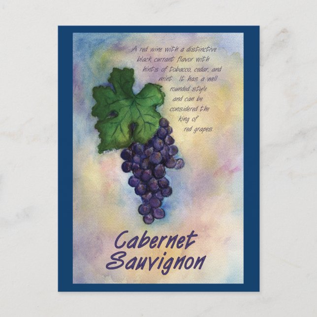 Cabernet Sauvignon Wine Postcard Postkarte (Vorderseite)