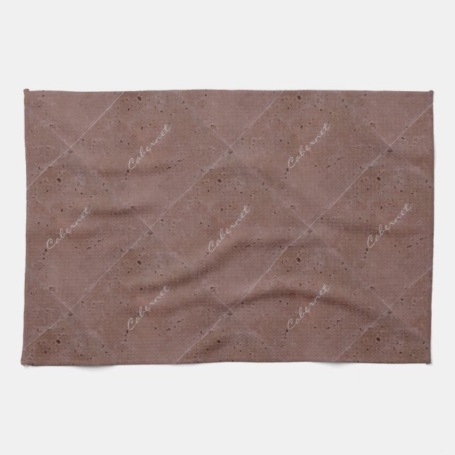 Cabernet Wine Travertine Tile Handtuch (Horizontal)