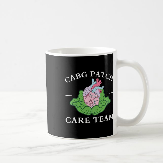 Cabg Patch Care Team Krankenschwester Cabbage Herz Kaffeetasse (Rechts)