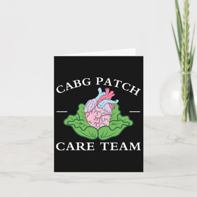 Cabg Patch Care Team Krankenschwester Cabbage Herz Karte (Vorderseite)