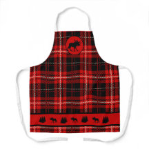 Cabin Black Moose Red Kariert