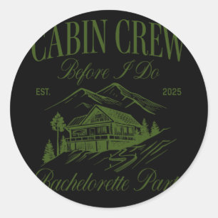 Cabin Crew Before I Do Junggesellinnen-Abschiedspa Runder Aufkleber