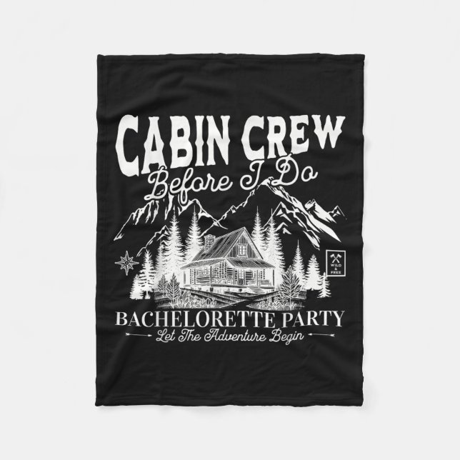 Cabin Crew Vor I Do Camp Bach Junggesellinnenabsch Fleecedecke (Vorderseite)