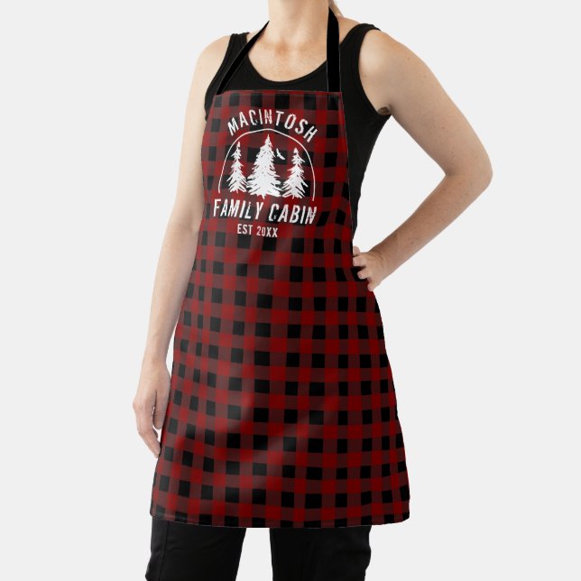 Cabin Familienname Red Black Buffalo Kariert Schürze (InSitu)