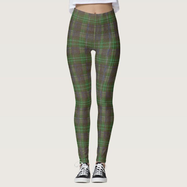 Cabin Forest Green Karo Leggings (Vorderseite)