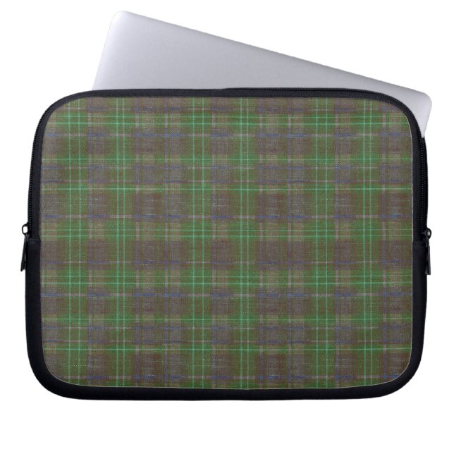 Cabin Forest Green Tartan Laptopschutzhülle (Vorderseite)
