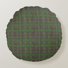 Cabin Forest Grün Tartan Rundes Kissen