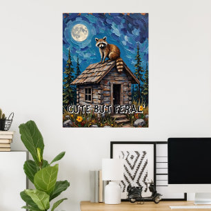 Cabin Guardian: Raccoon's Night Watch Poster