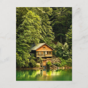 Cabin Lake House Postkarte