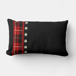 Cabin Red Kariert Moose Hose Print Lumbar Kissen