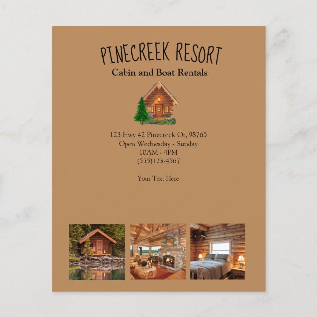 Cabin Resort Vacation Lodge Foto Flyer (Vorne)