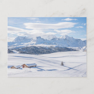 Cabin Retreat Snowscape   Dolomiten Postkarte