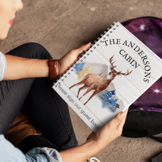 Cabin Rustic Deer Guest Book Mountain Cabin Notizbuch (Von Creator hochgeladen)