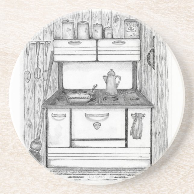 Cabin Stove Getränkeuntersetzer (Vorne)