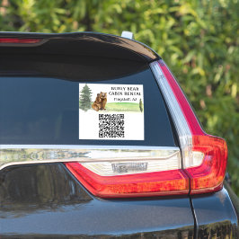 Cabin Vacation Zuhause Rental Kurz Term QR Code Aufkleber