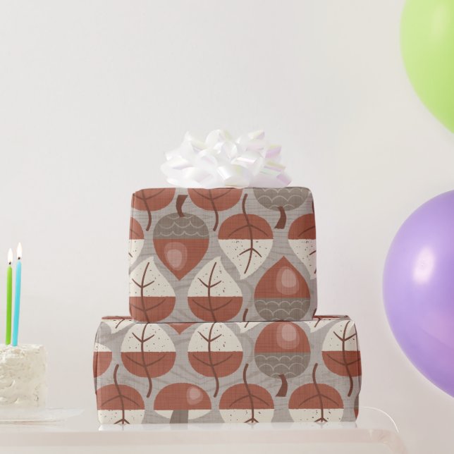 Cabincore Autumnal Stripes Geschenkpapier (Partygeschenke)