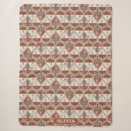 Cabincore Autumnal Stripes Sherpadecke