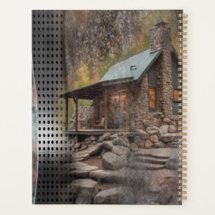 Cabine de pierre de famille rustique
