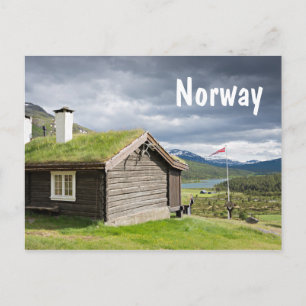Cabine du journal de toiture en Norvège carte post