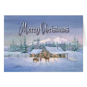 CABINE et CHEVAUX de JOYEUX NOËL par SHARON SHARP