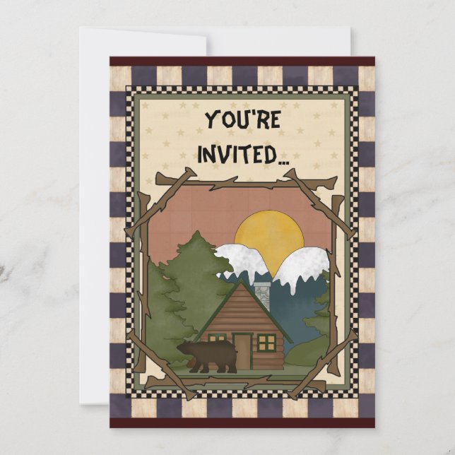 Cabine In The Woods n'importe quel but Invitation (Devant)