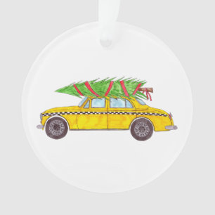 Cabine jaune de New York Taxi arbre de Noël