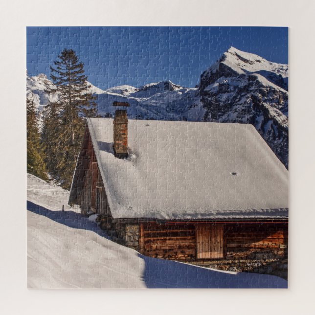 CABINE NEIGE COUVERT JIGSAW PUZZLE (Vertical)