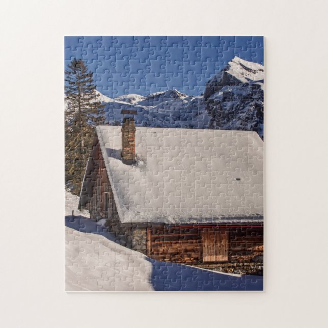 CABINE NEIGE COUVERT JIGSAW PUZZLE (Vertical)