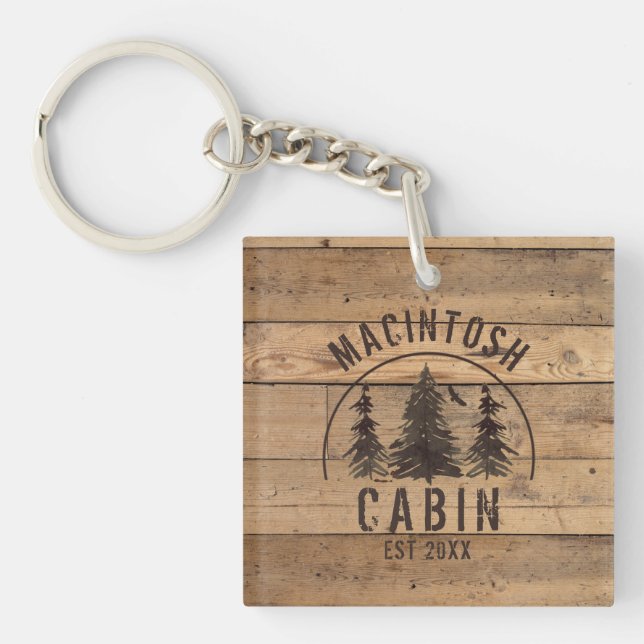 Cabine Rustic Wood Photo personnalisée (Devant)