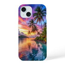 Cabine téléphonique de l'île tropicale Sunset