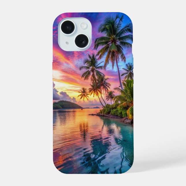 Cabine téléphonique de l'île tropicale Sunset (Verso)