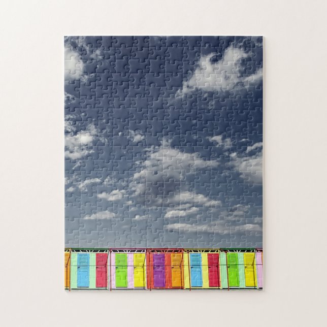 Cabines de bain colorées Puzzle (Vertical)