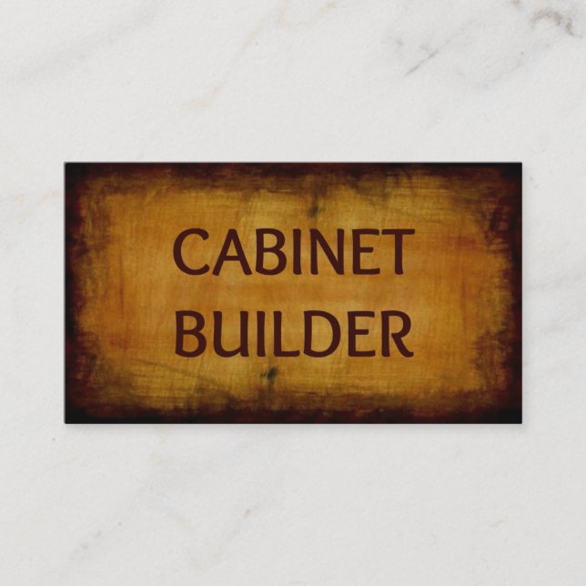 Cabinet Builder Business Card Visitenkarte (Vorderseite)