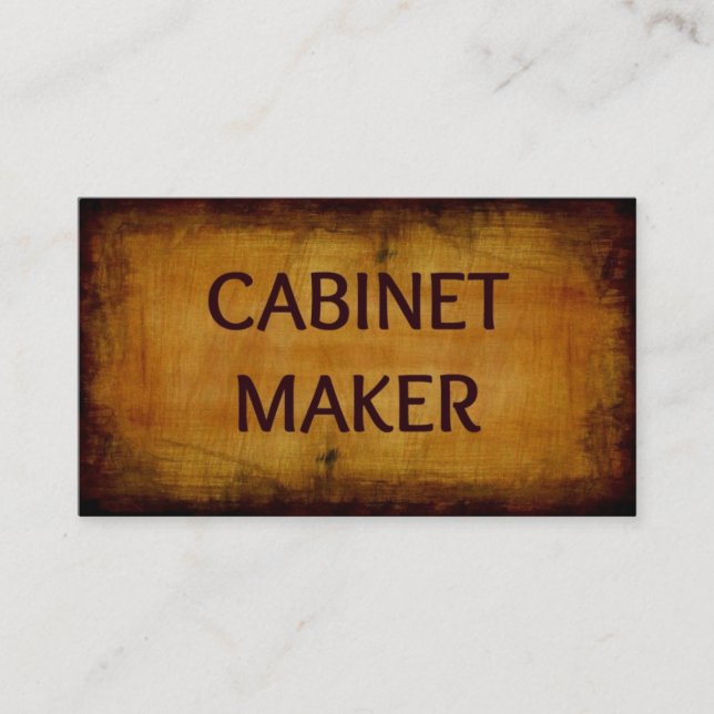 Cabinet Maker Business Card Visitenkarte (Vorderseite)