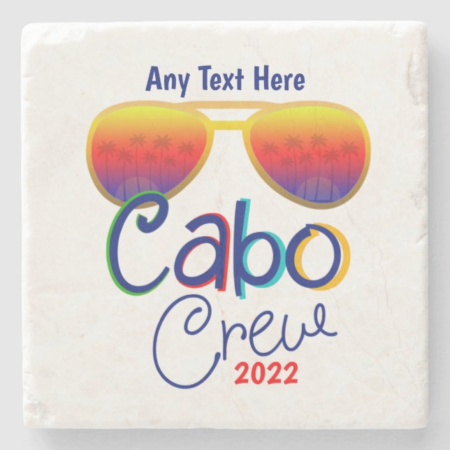 Cabo Crew Vacation Family Honeymoon Girls Group   Steinuntersetzer (Vorderseite)