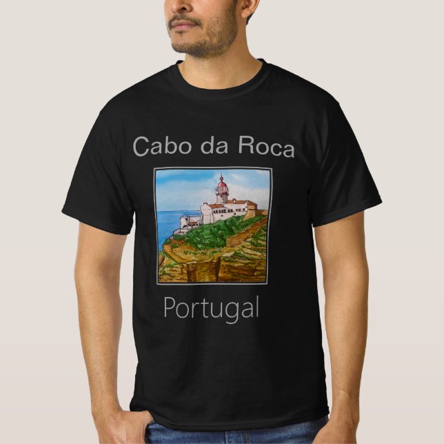 Cabo da Roca Lighthouse, Portugal T-Shirt (Vorderseite)