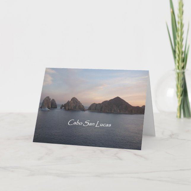 Cabo San Lucas am Sonnenuntergang Karte (Vorderseite)