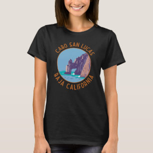 Cabo San Lucas Arch Mexico Retro abgenutzt Kreis T-Shirt