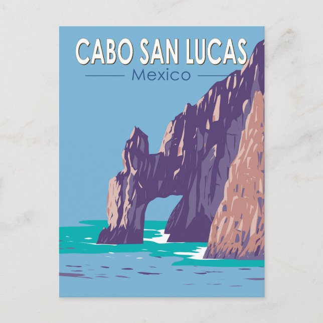 Cabo San Lucas Arch Mexiko Kunst, Dichtung und Mus Postkarte (Vorderseite)