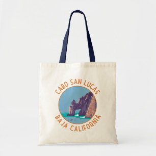 Cabo San Lucas Arch Mexiko Retro-Distressed-Kreis Tragetasche