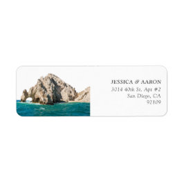 Cabo San Lucas Beach Rücksendeadressen-Aufkleber