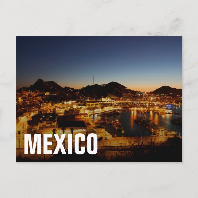 Cabo San Lucas Cityscape bei Sunset, Mexiko Postkarte (Vorderseite)