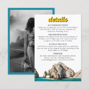 Cabo San Lucas Détails du Faire-part de mariage