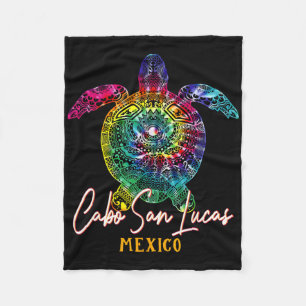Cabo San Lucas Gefärbte Krawatte Sea Turtle Matchi Fleecedecke