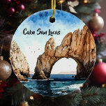 Cabo San Lucas Mexico Beach Arch Keramik Ornament<br><div class="desc">Dieses Design kann durch Auswahl der Option Design bearbeiten personalisiert werden. Sie können auch auf andere Gegenstände übertragen. Kontaktieren Sie mich unter colorflowcreations@gmail.com oder nutzen Sie die Chat-Option oben auf der Seite, wenn Sie dieses Design auf einem anderen Produkt haben möchten oder Hilfe bei diesem Design benötigen. Sehen Sie mehr...</div>