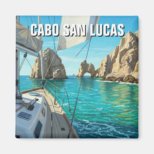 Cabo San Lucas Mexico El Arco Reisen Magnet (Vorne)