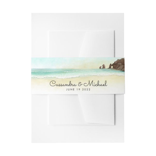 Cabo San Lucas Mexico Mongram Einladungsbanderole (Vorderseite Beispiel)