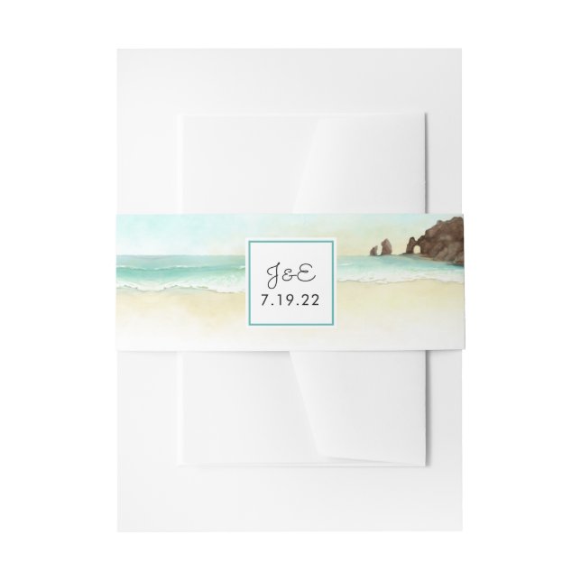Cabo San Lucas Mexico Mongram Einladungsbanderole (Vorderseite Beispiel)