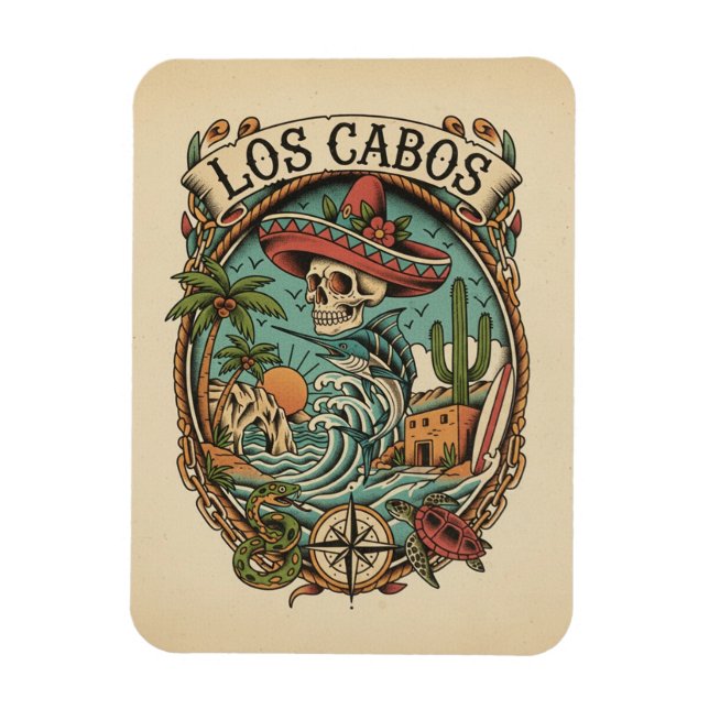 Cabo San Lucas Mexiko Reise Magnet (Vertikal)