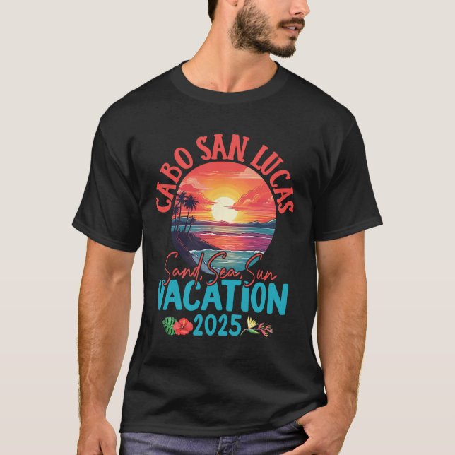 Cabo San Lucas Mexiko Urlaub 2025 Souvenir Match T-Shirt (Vorderseite)